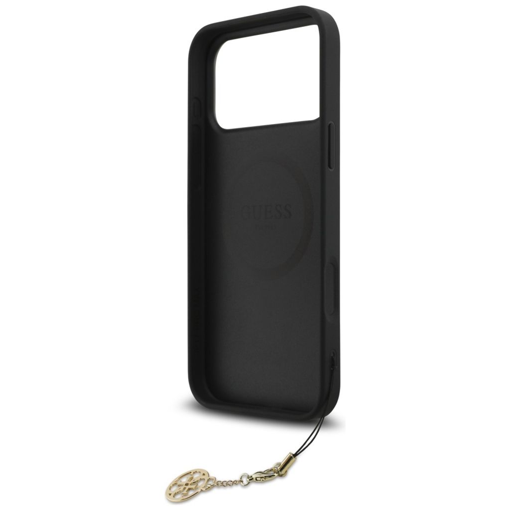 Guess 4G Charms Collection MagSafe -kuori till iPhone 17 Pro Max - Musta