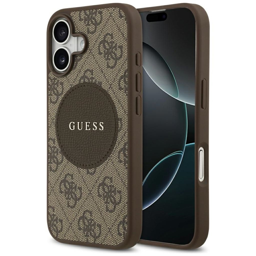 Guess 4G Circle Classic Logo MagSafe -kuori till iPhone 17 - Ruskea