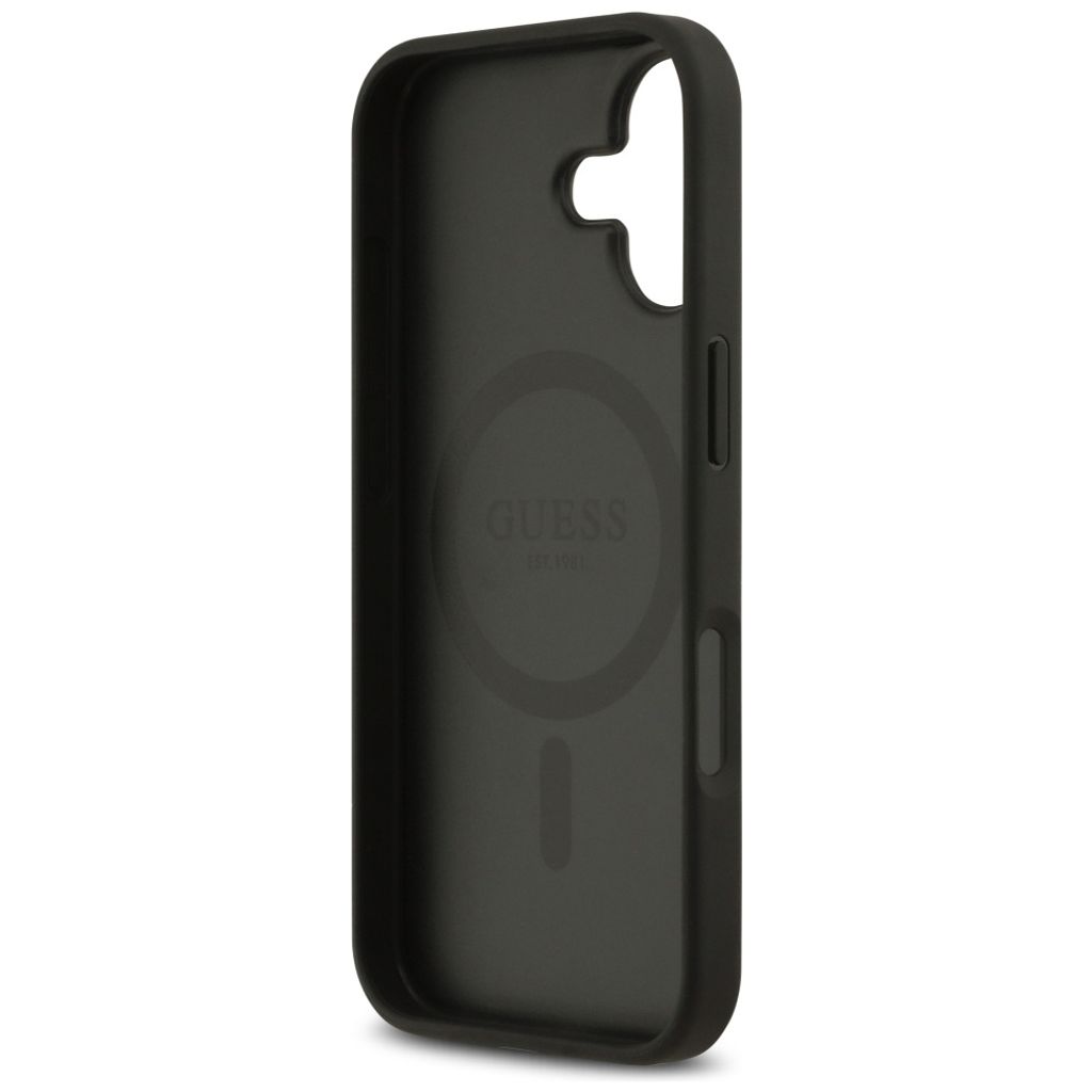 Guess 4G Circle Classic Logo MagSafe -kuori till iPhone 17 - Musta