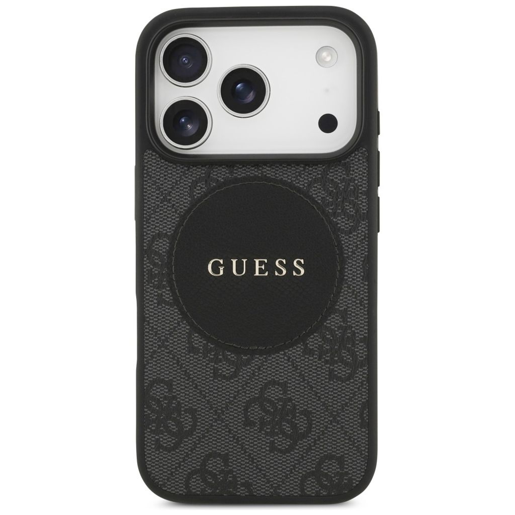 Guess 4G Circle Classic Logo MagSafe -kuori till iPhone 17 Pro - Musta