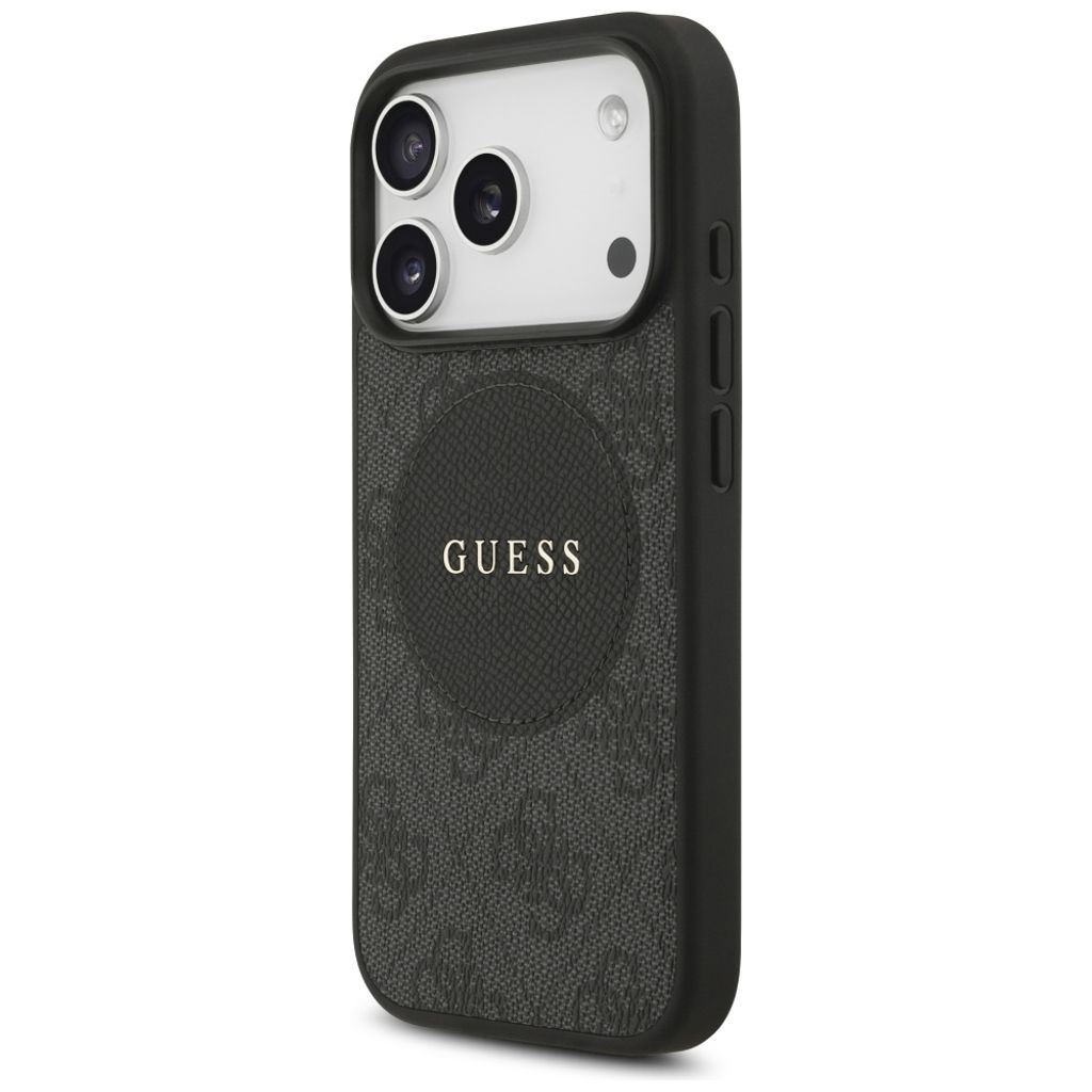 Guess 4G Circle Classic Logo MagSafe -kuori till iPhone 17 Pro - Musta