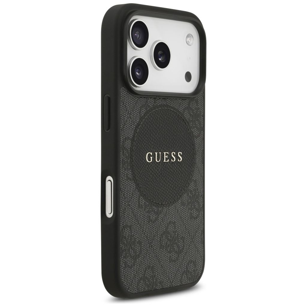Guess 4G Circle Classic Logo MagSafe -kuori till iPhone 17 Pro - Musta