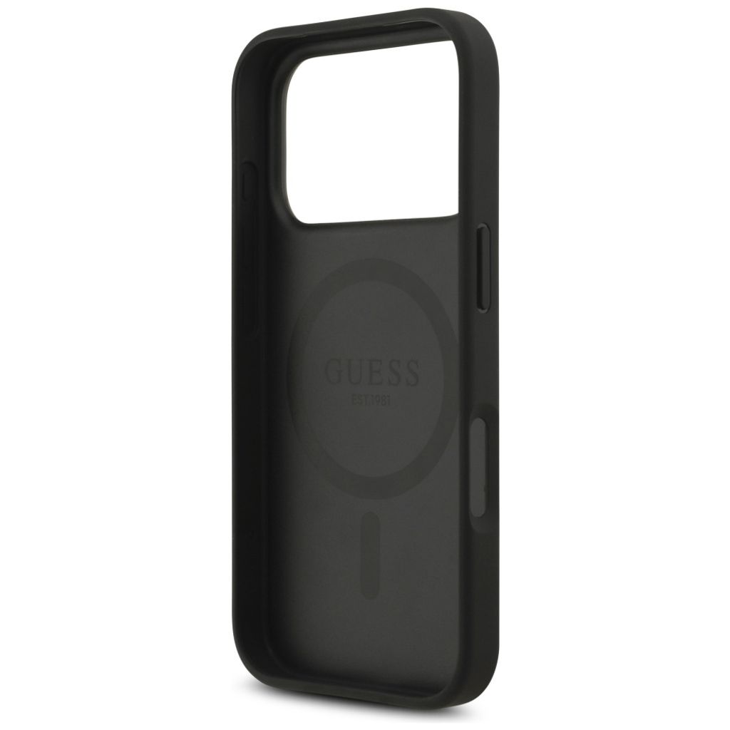 Guess 4G Circle Classic Logo MagSafe -kuori till iPhone 17 Pro - Musta