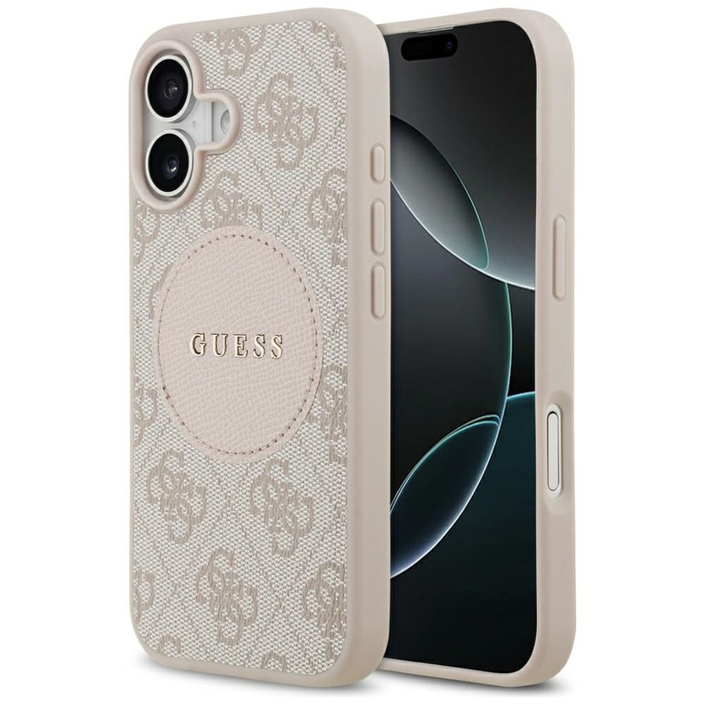 Guess 4G Circle Classic Logo MagSafe -kuori till iPhone 17 - Vaaleanpunainen