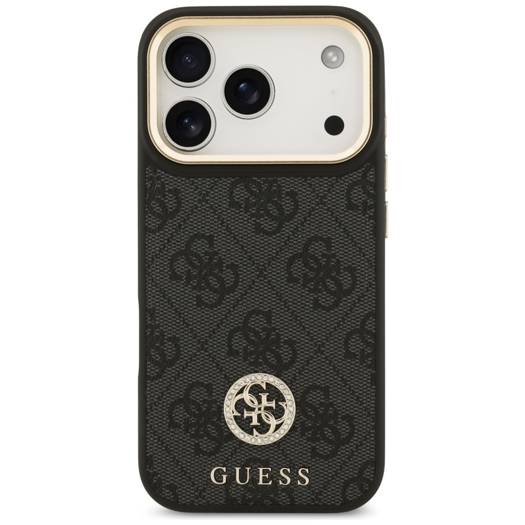 Guess 4G Strass Logo MagSafe -kuori till iPhone 17 Pro - Musta