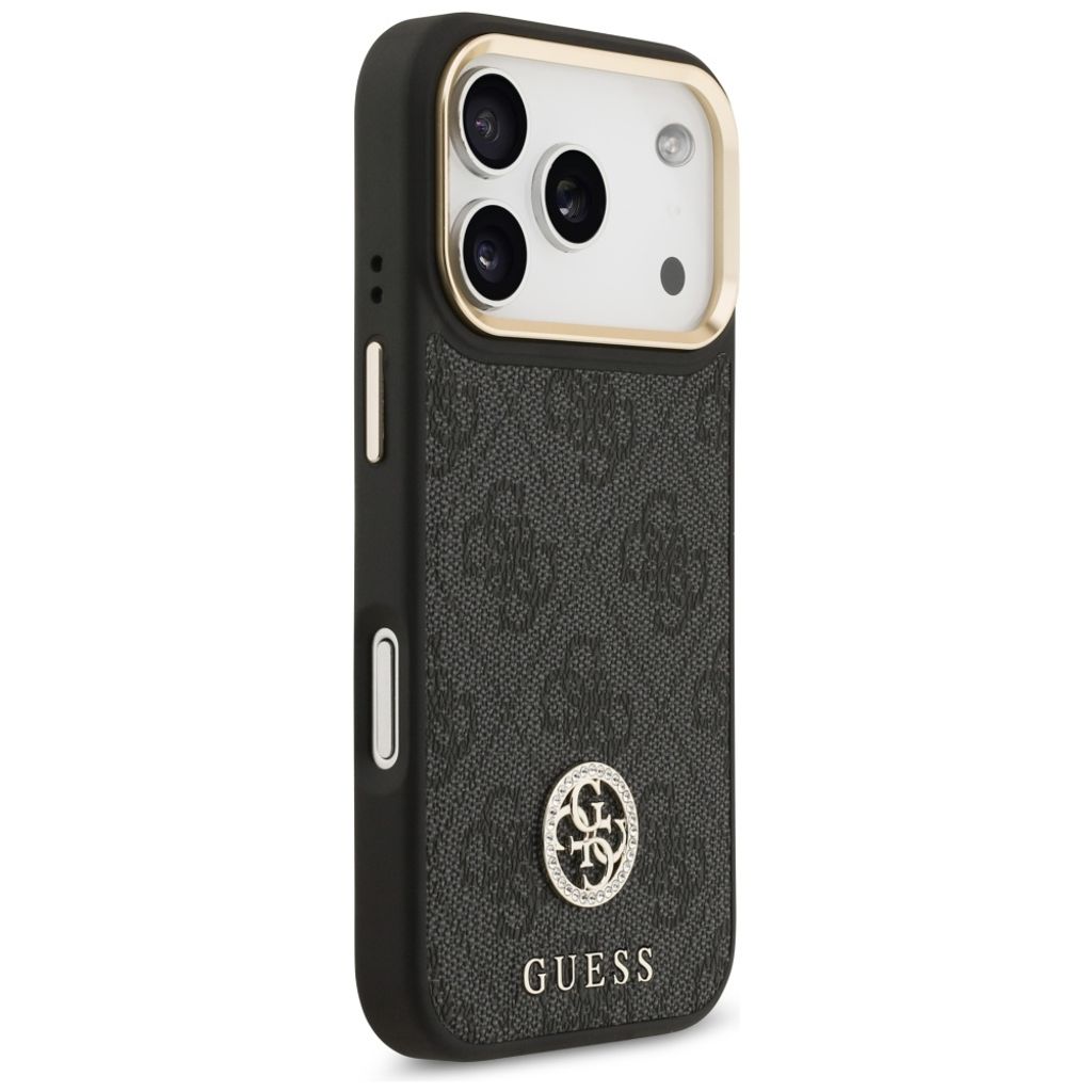 Guess 4G Strass Logo MagSafe -kuori till iPhone 17 Pro - Musta