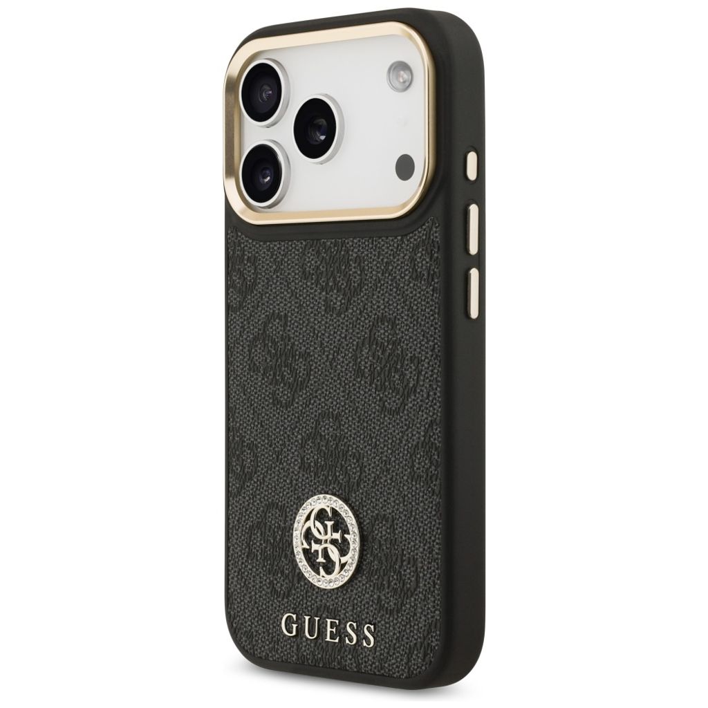Guess 4G Strass Logo MagSafe -kuori till iPhone 17 Pro - Musta