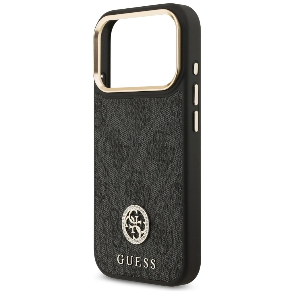 Guess 4G Strass Logo MagSafe -kuori till iPhone 17 Pro - Musta