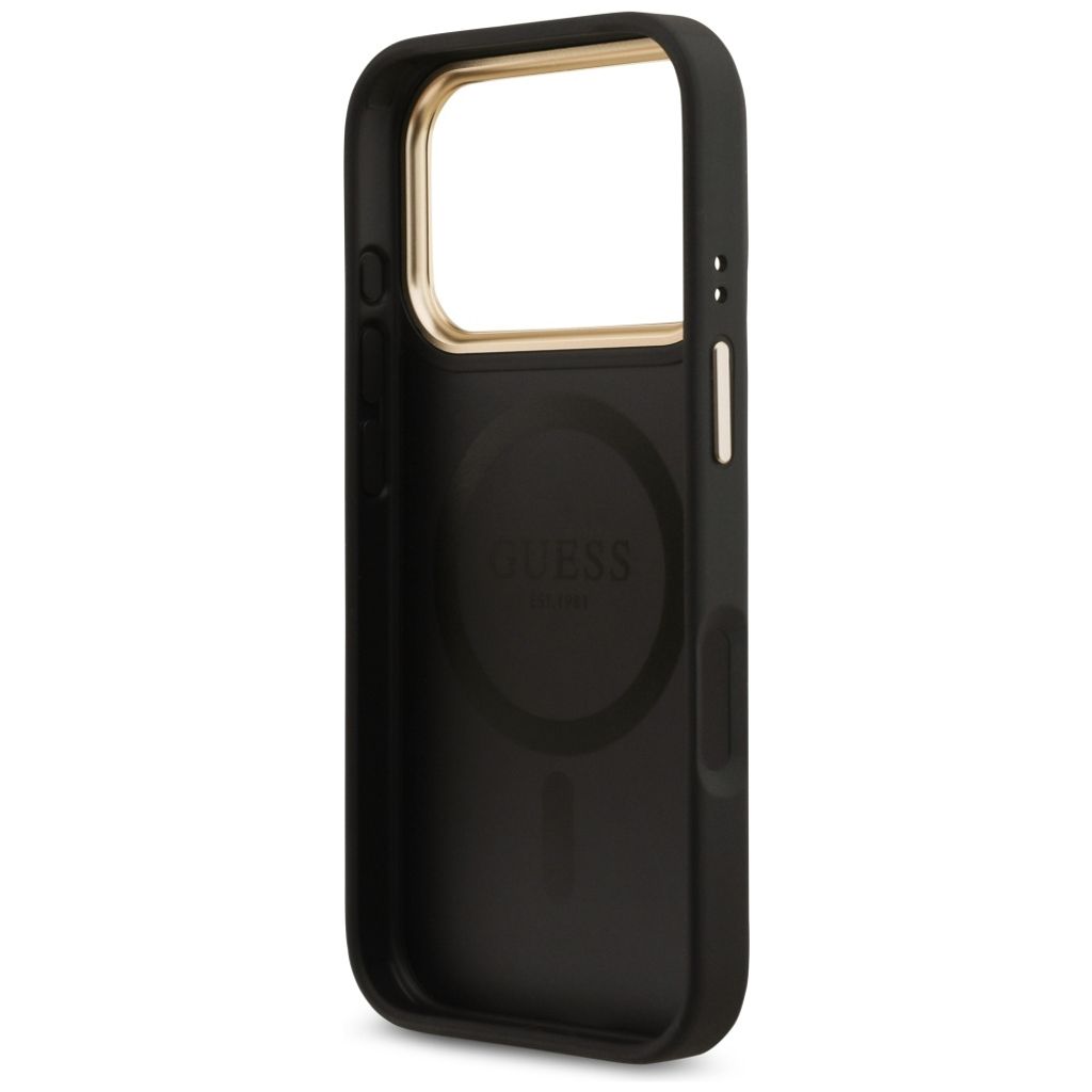 Guess 4G Strass Logo MagSafe -kuori till iPhone 17 Pro - Musta
