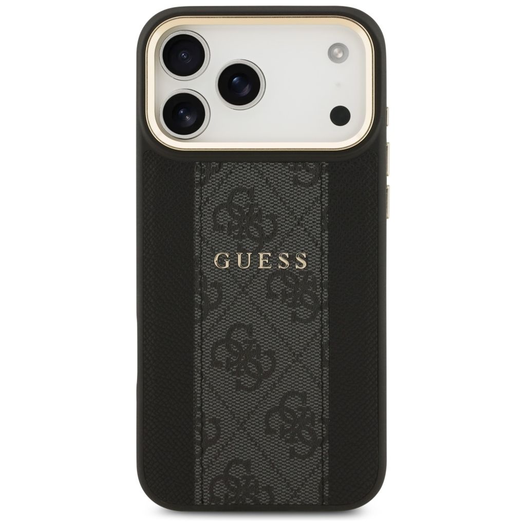 Guess 4G Stripe MagSafe -kuori till iPhone 17 Pro Max - Musta