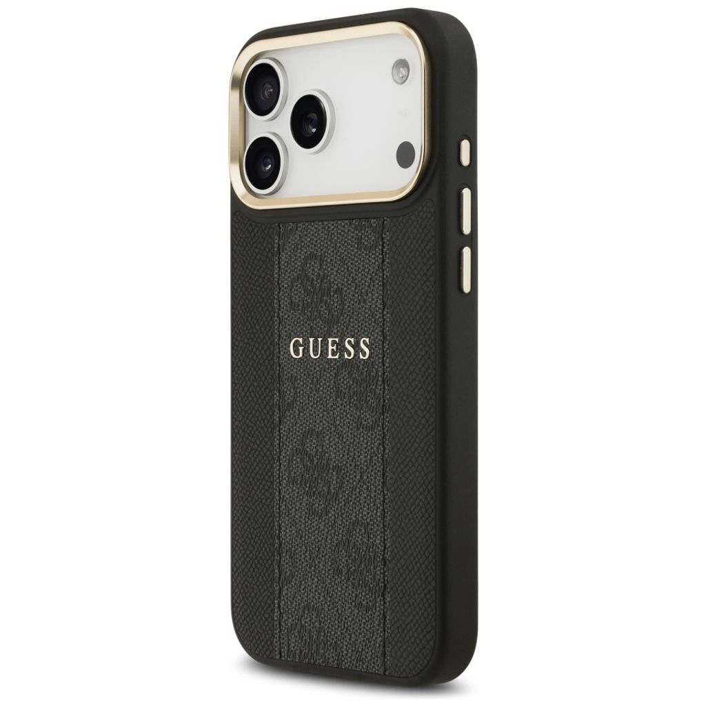 Guess 4G Stripe MagSafe -kuori till iPhone 17 Pro Max - Musta
