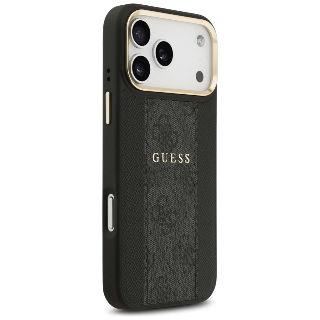 Guess 4G Stripe MagSafe -kuori till iPhone 17 Pro Max - Musta