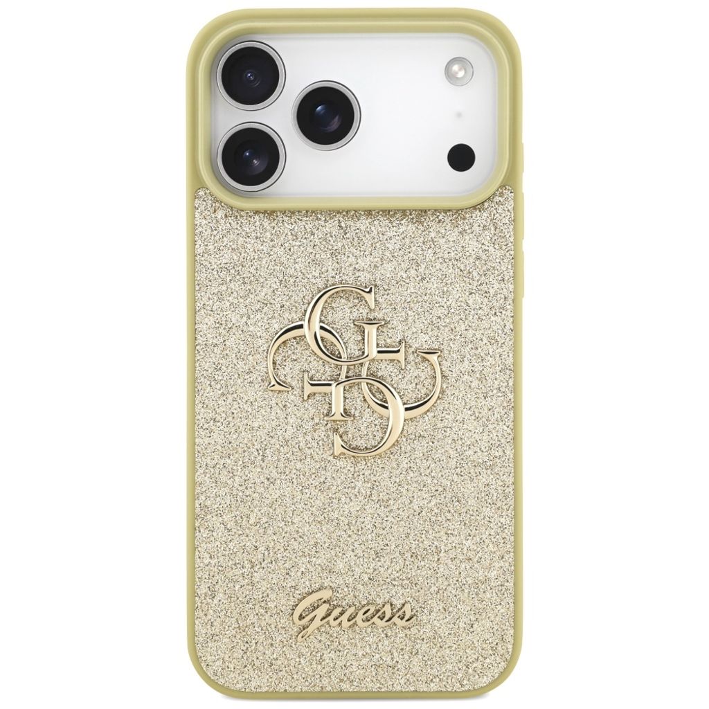 Guess Fixed Glitter Big 4G -kuori till iPhone 17 Pro Max - Kulta