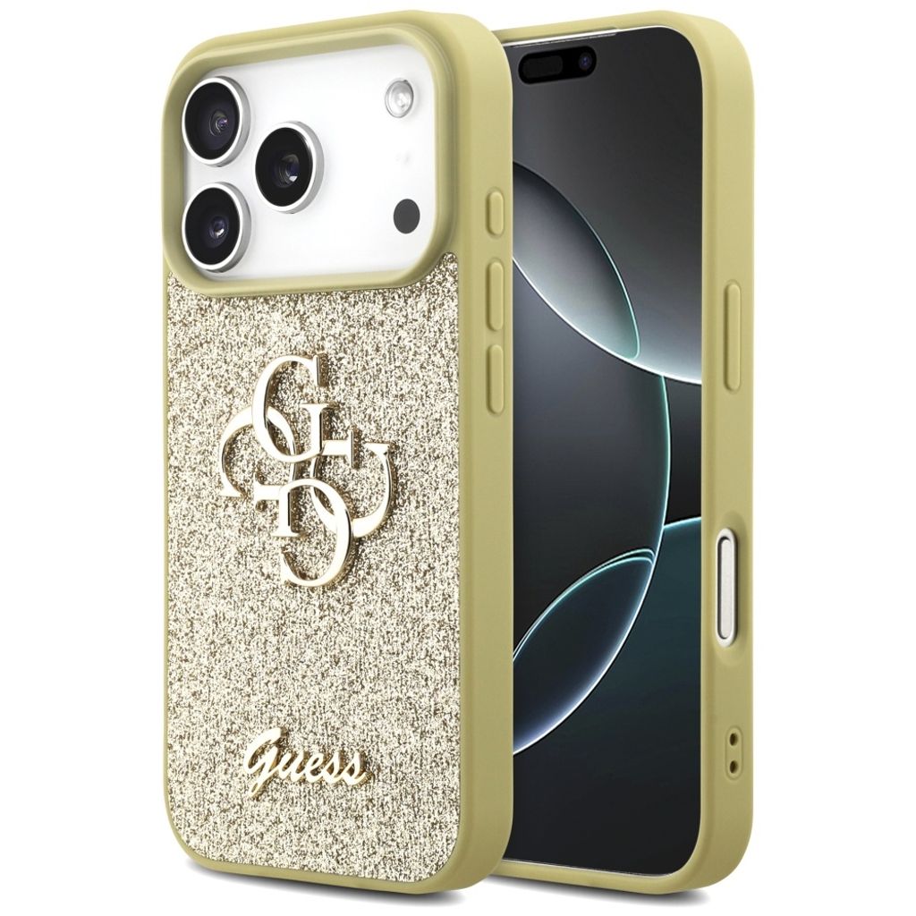 Guess Fixed Glitter Big 4G -kuori till iPhone 17 Pro - Kulta