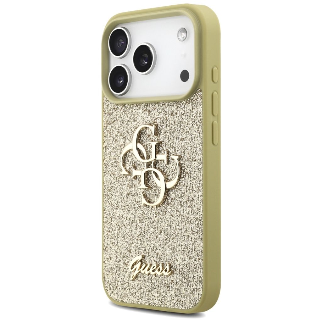 Guess Fixed Glitter Big 4G -kuori till iPhone 17 Pro - Kulta