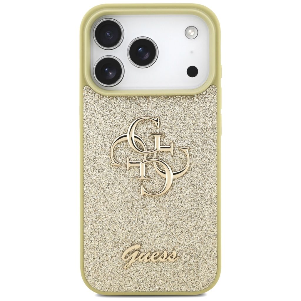 Guess Fixed Glitter Big 4G -kuori till iPhone 17 Pro - Kulta
