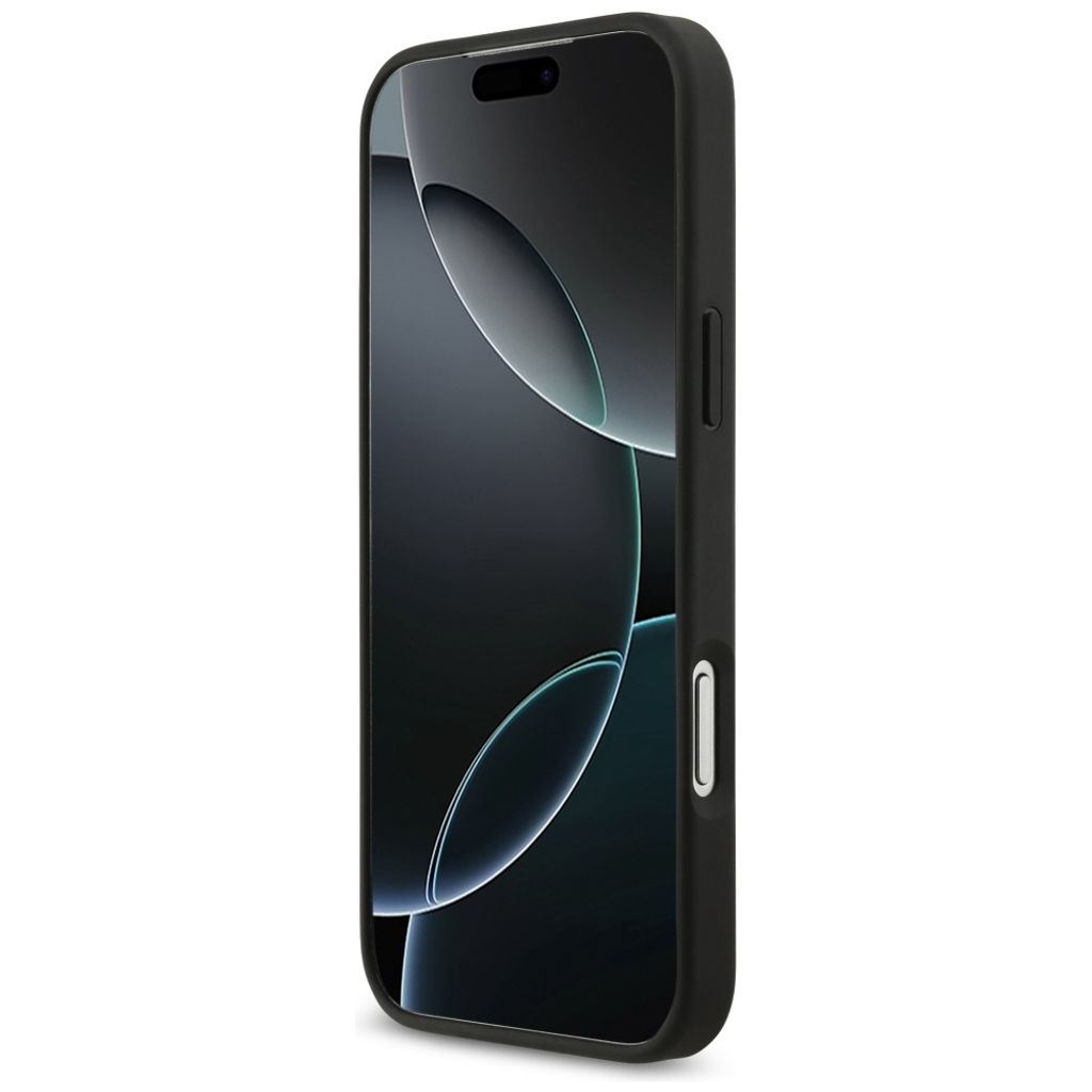 Guess Grained Big 4G & Classic Logo -kuori till iPhone 17 Pro Max - Musta