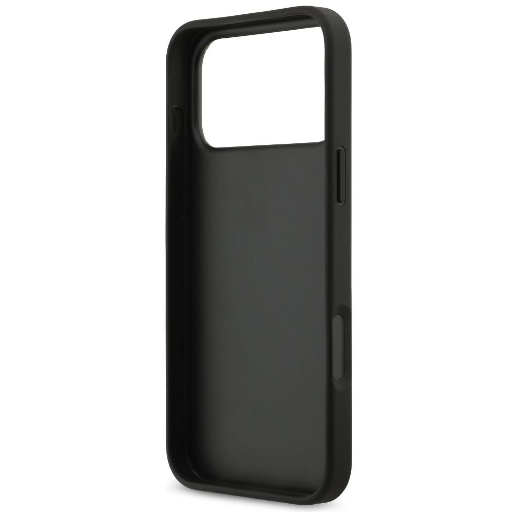 Guess Grained Big 4G & Classic Logo -kuori till iPhone 17 Pro Max - Musta