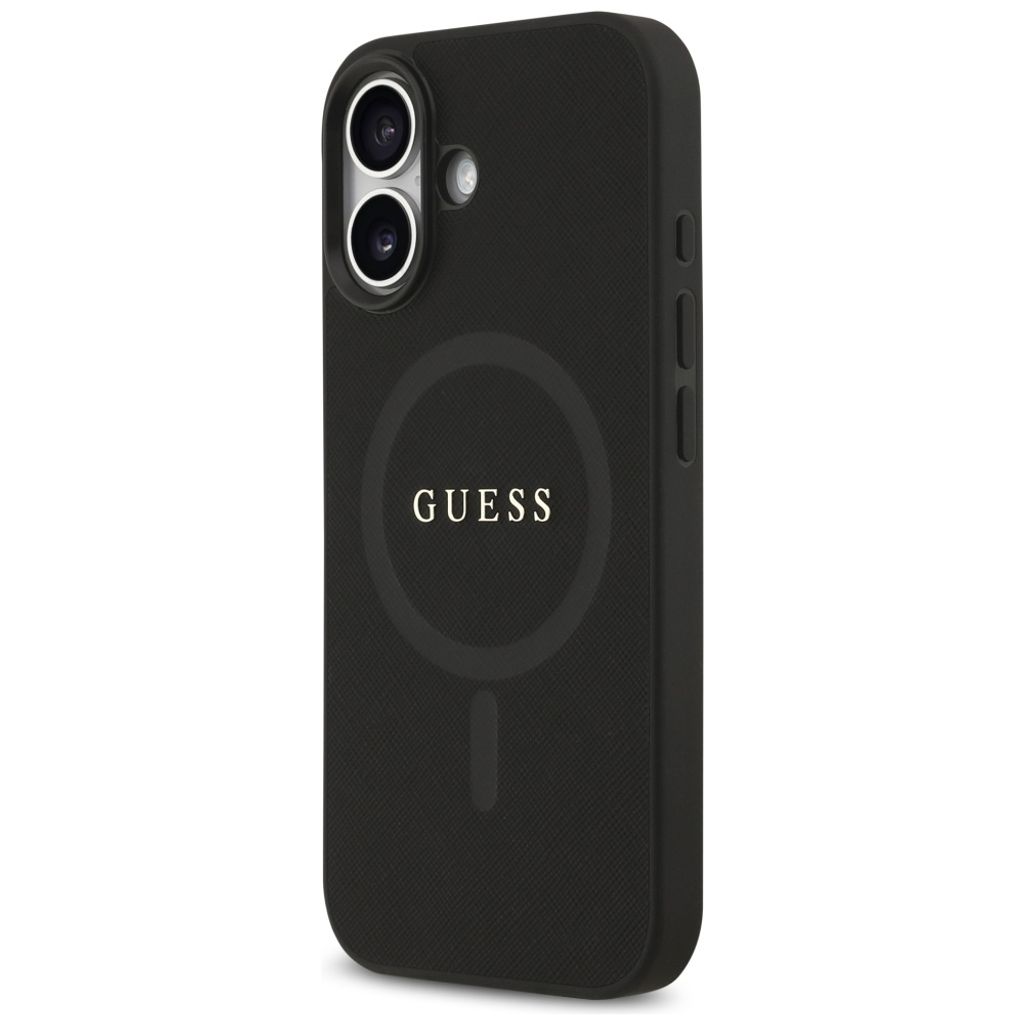 Guess Saffiano Classic Logo MagSafe -kuori till iPhone 17 - Musta