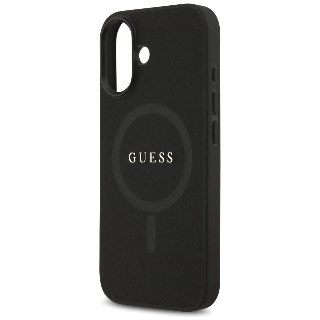 Guess Saffiano Classic Logo MagSafe -kuori till iPhone 17 - Musta