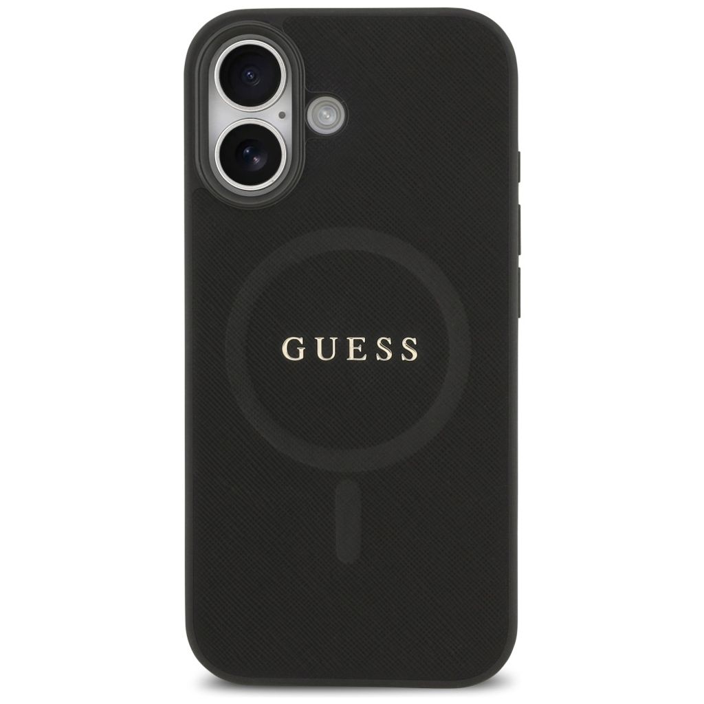 Guess Saffiano Classic Logo MagSafe -kuori till iPhone 17 - Musta