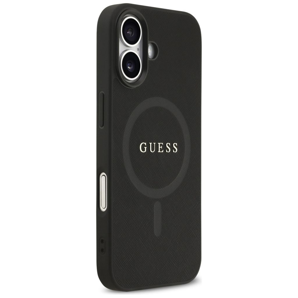 Guess Saffiano Classic Logo MagSafe -kuori till iPhone 17 - Musta