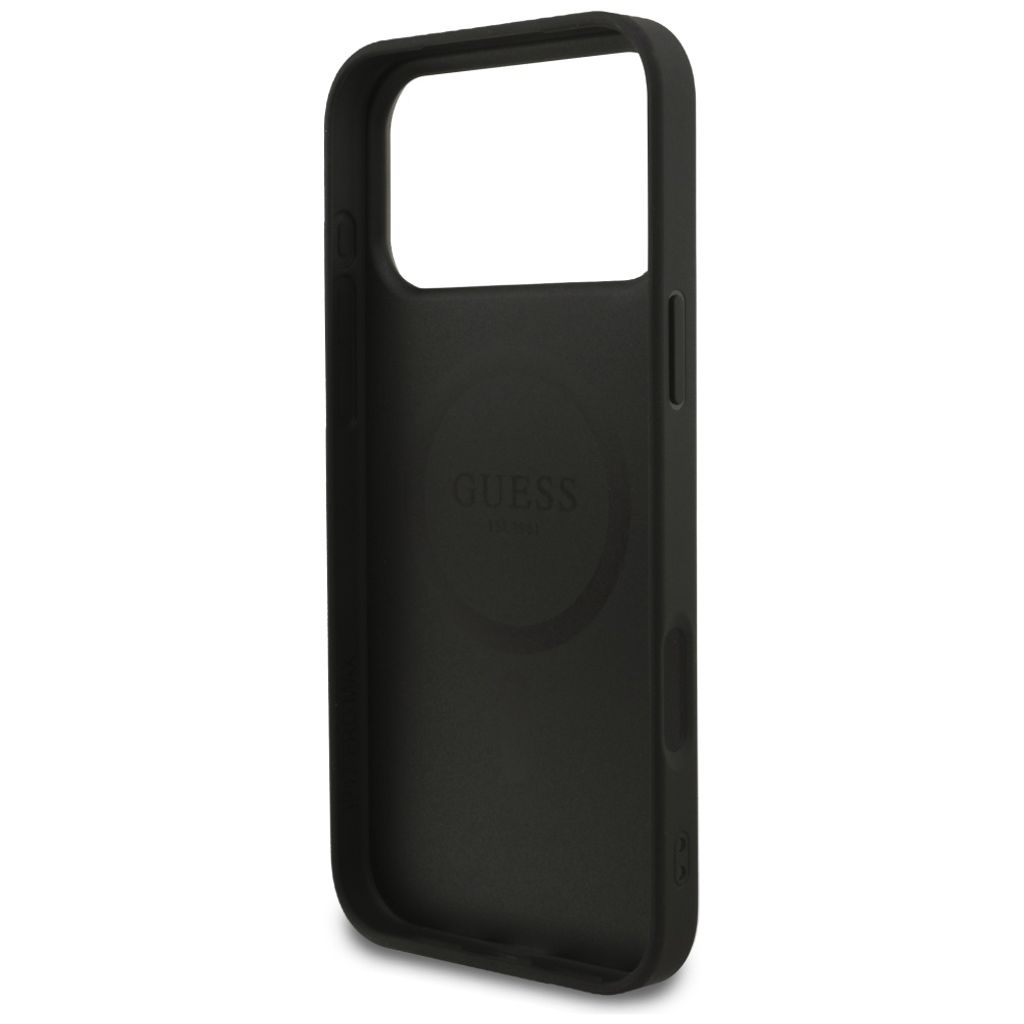 Guess Saffiano Classic Logo MagSafe -kuori till iPhone 17 Pro Max - Musta