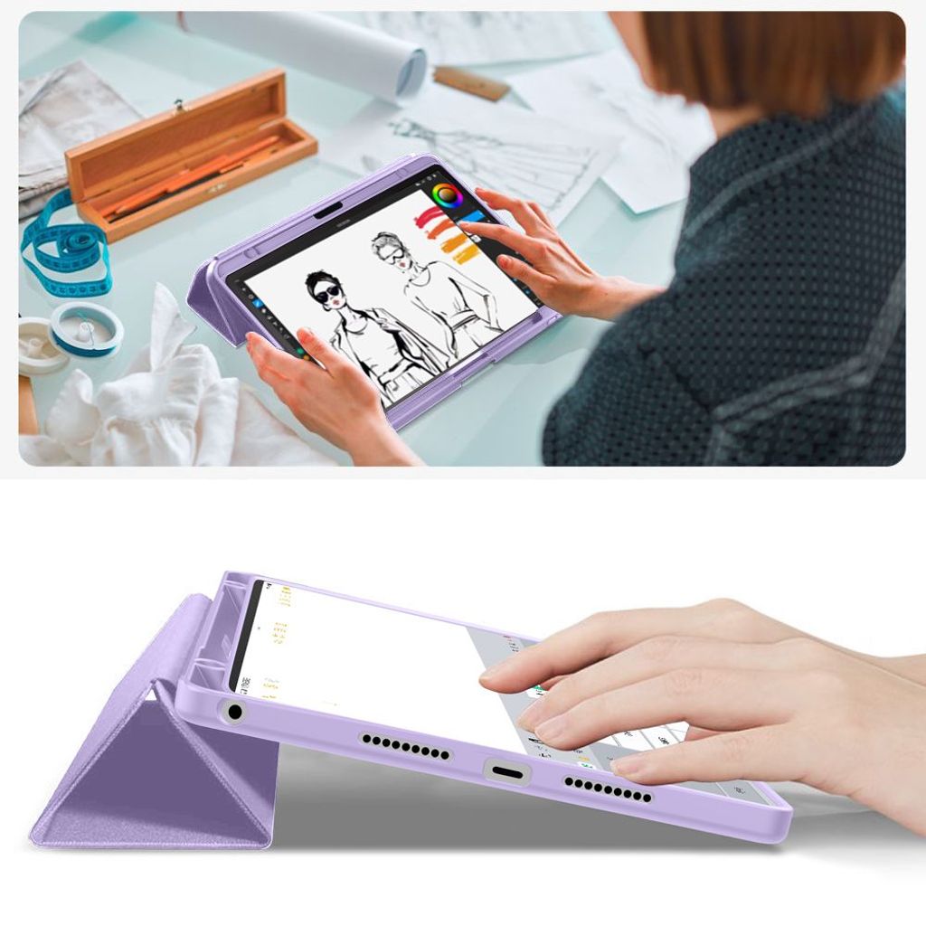 Tech-Protect SmartCase Pen Fodral till Lenovo Idea Tab 11" - Lila