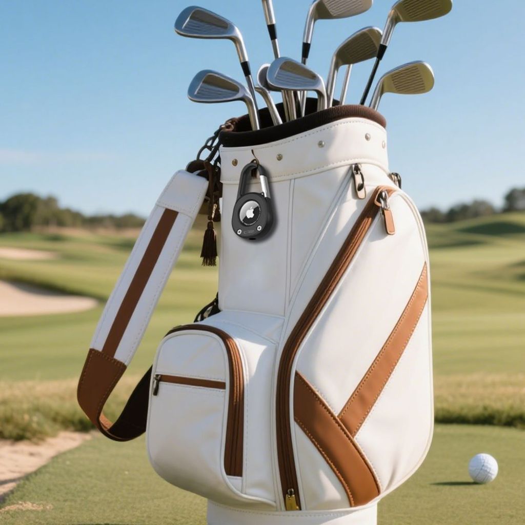 Tech-Protect Slidelock Avaimenperä Karabiinilla Apple AirTag 1/2 -älypuhelimelle - Musta