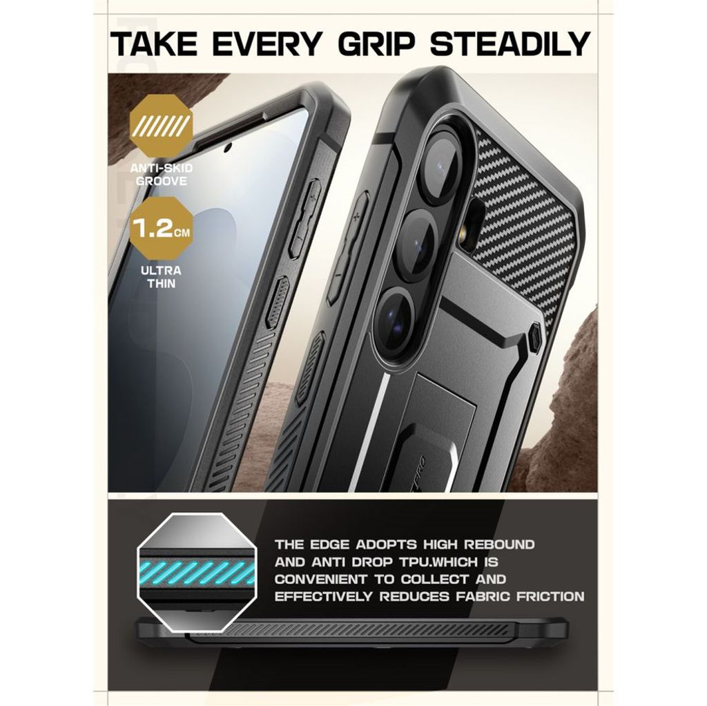 Supcase Unicorn Beetle Pro Skal till Samsung Galaxy S25 FE - Svart