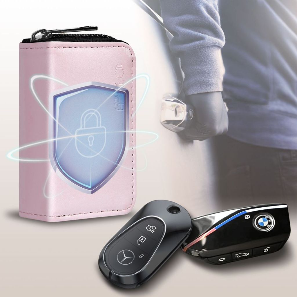 Tech-Protect KLR300 RFID-blockerande nyckelfodral – rosa