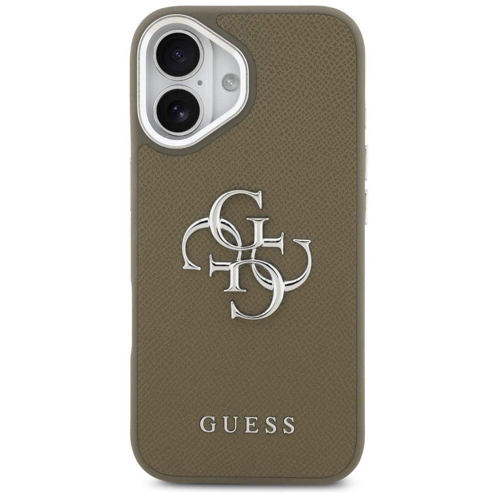 Guess Grained Big 4G & Classic Logo -kuori till iPhone 17 - Ruskea