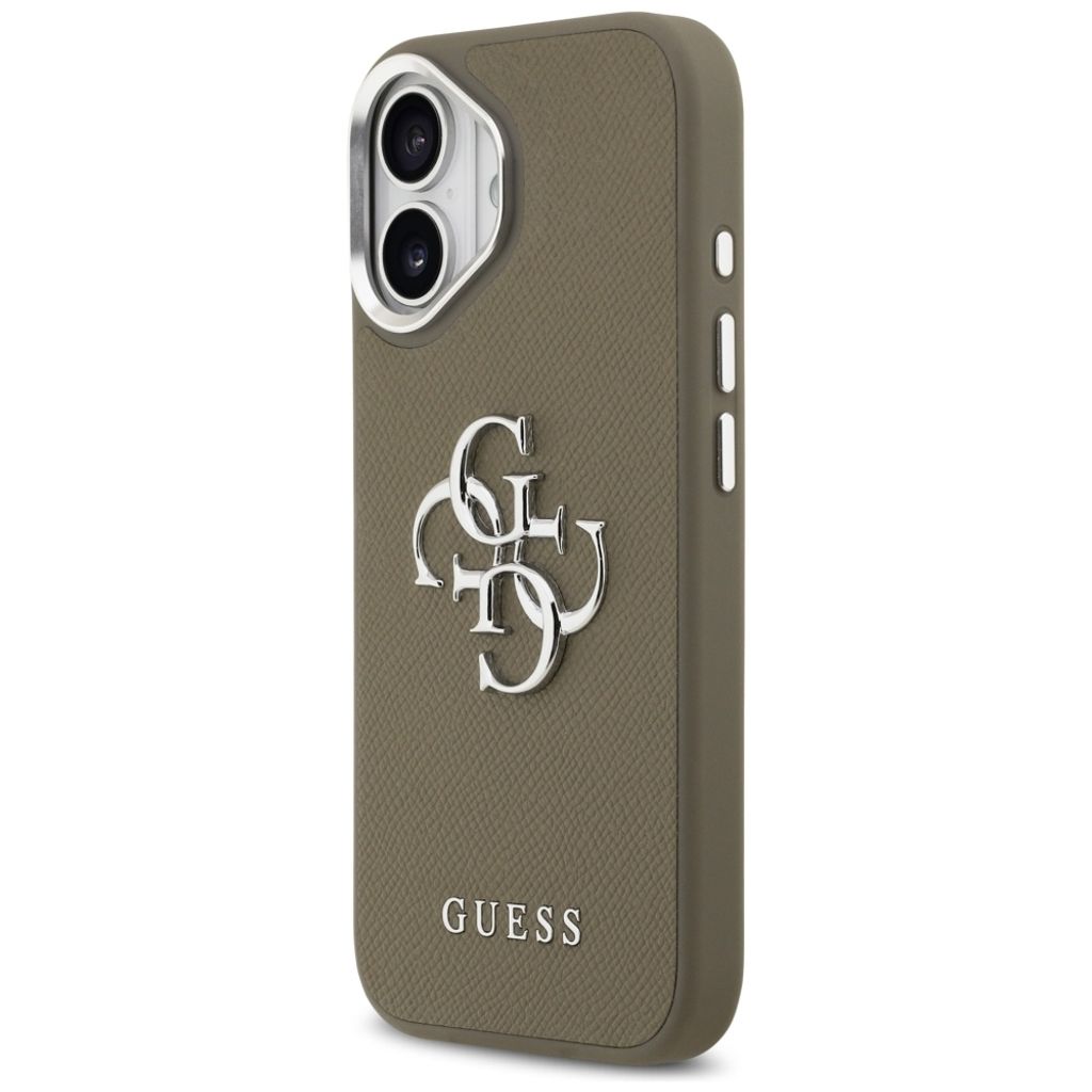 Guess Grained Big 4G & Classic Logo -kuori till iPhone 17 - Ruskea