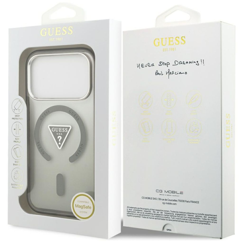 Guess IML Gradient Triangle Logo MagSafe -kuori till iPhone 17 Pro - Vihreä