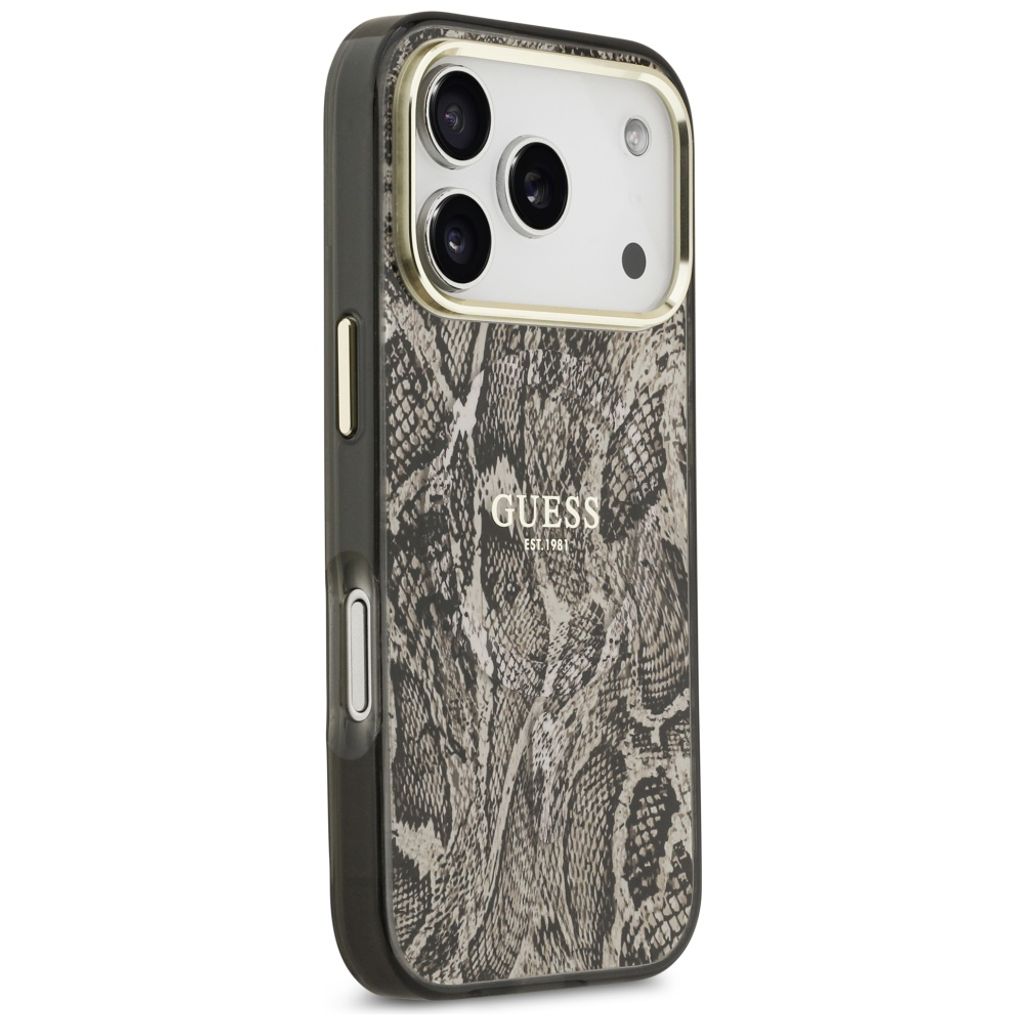 Guess Python Pattern MagSafe -kuori till iPhone 17 Pro - Ruskea