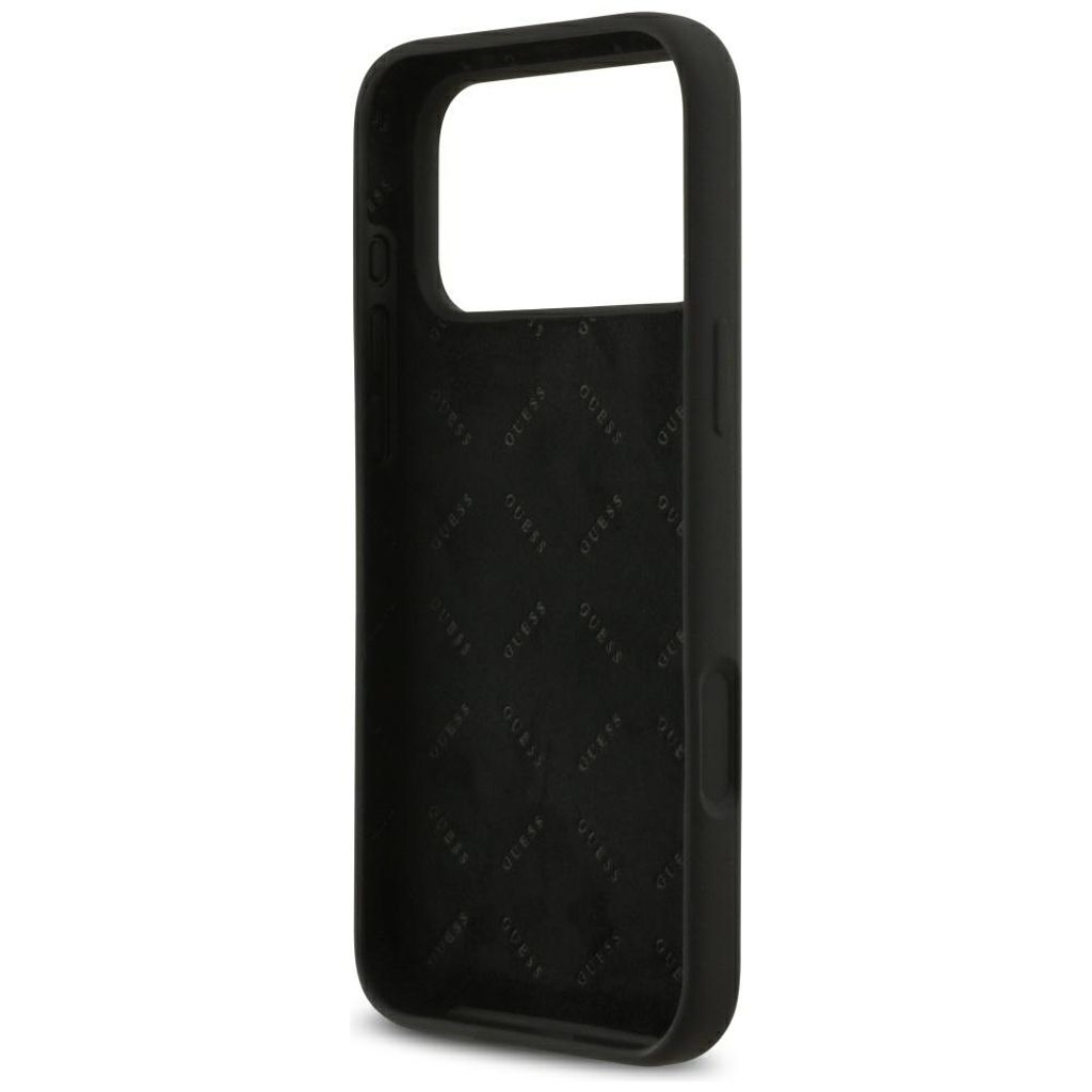 Guess Silicone Big 4G Script -kuori till iPhone 17 Pro Max - Musta