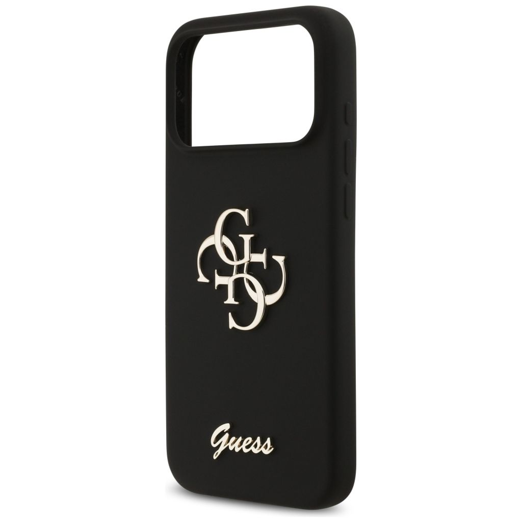 Guess Silicone Big 4G Script -kuori till iPhone 17 Pro Max - Musta
