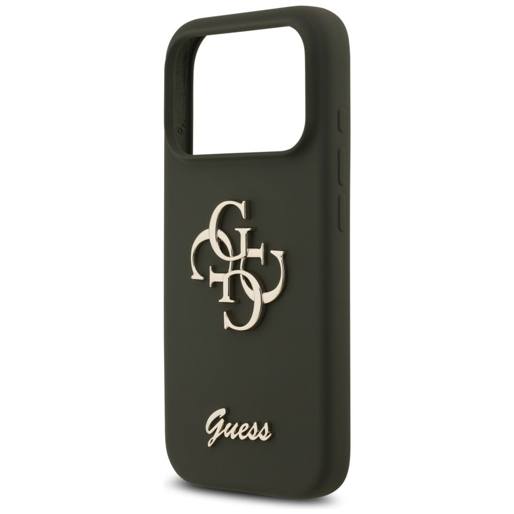 Guess Silicone Big 4G Script -kuori till iPhone 17 Pro Max - Vihreä