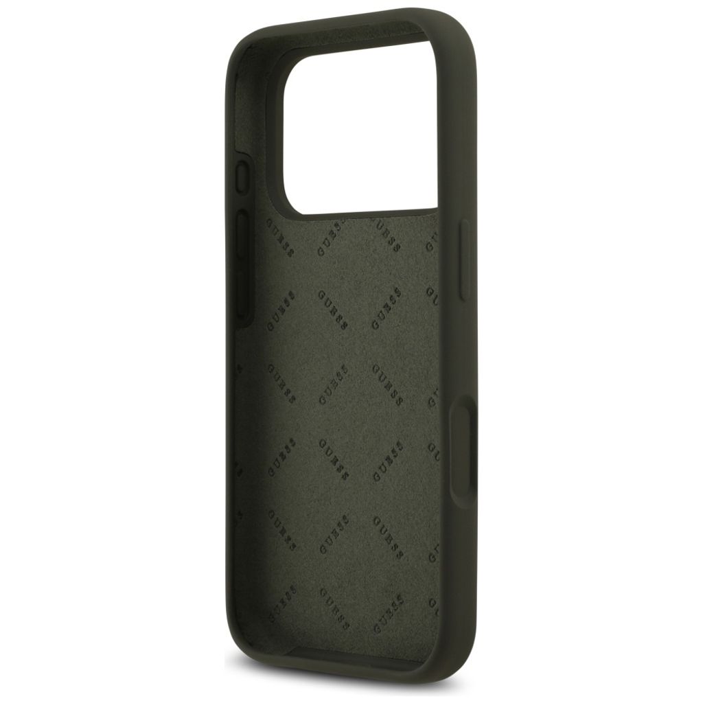 Guess Silicone Big 4G Script -kuori till iPhone 17 Pro Max - Vihreä
