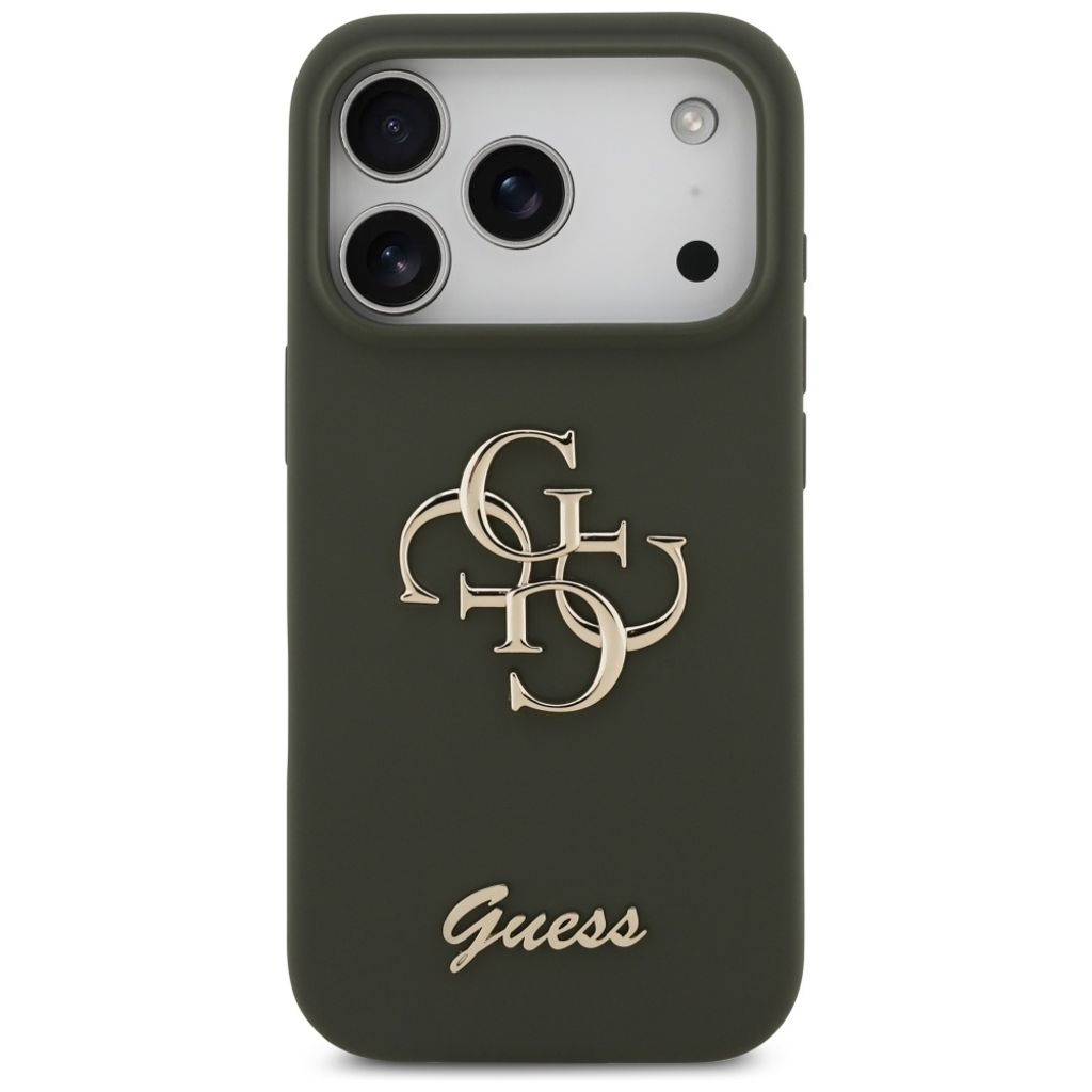Guess Silicone Big 4G Script -kuori till iPhone 17 Pro Max - Vihreä