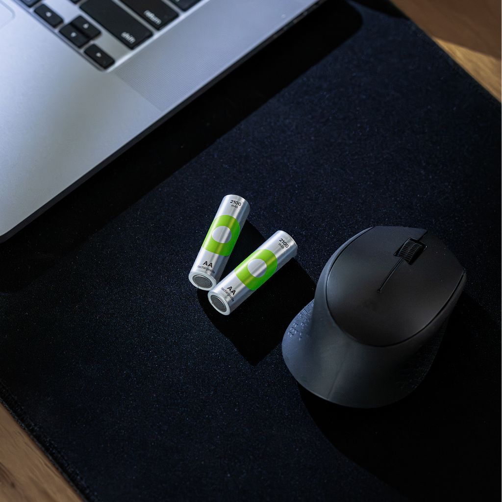 GP ReCyko Genopladelige AA-Batterier 2100mAh NiMH 1,2V 4-pak