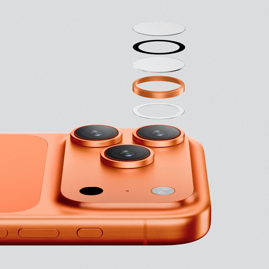 AmazingThing Lens Glass Linssinsuoja till iPhone 17 Pro/17 Pro Max - Oranssi