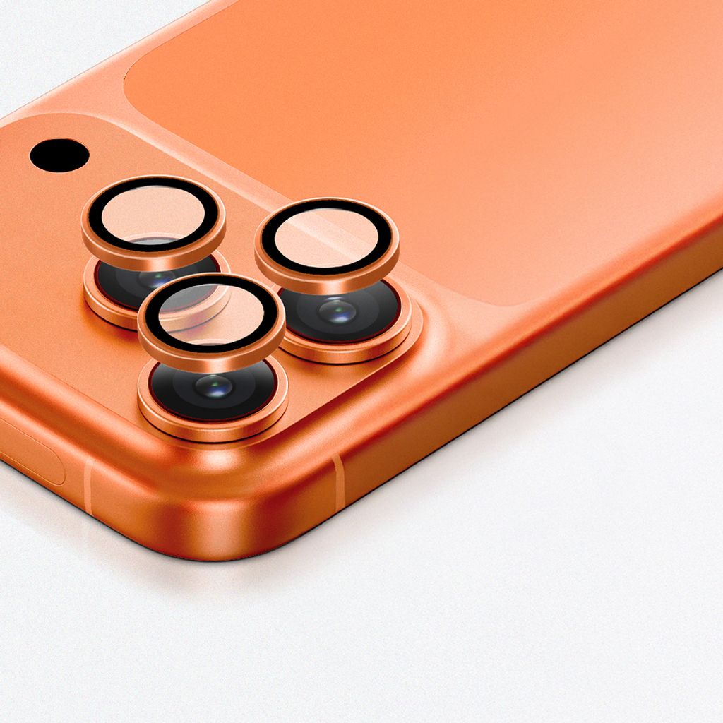 AmazingThing Lens Glass Linssinsuoja till iPhone 17 Pro/17 Pro Max - Oranssi