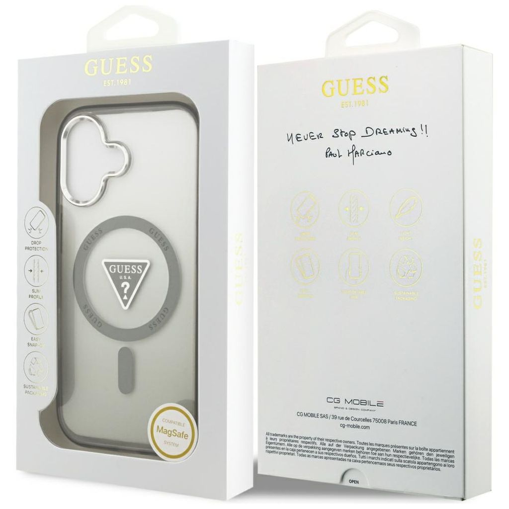 Guess IML Gradient Triangle Logo MagSafe -kuori till iPhone 17 - Oliivinvihreä