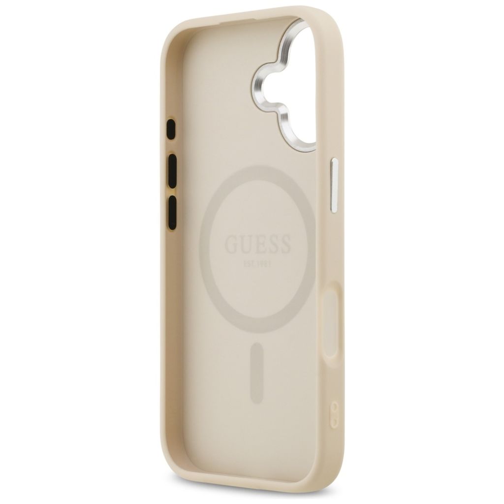 Guess Triangle Logo MagSafe -kuori till iPhone 17 - Beige