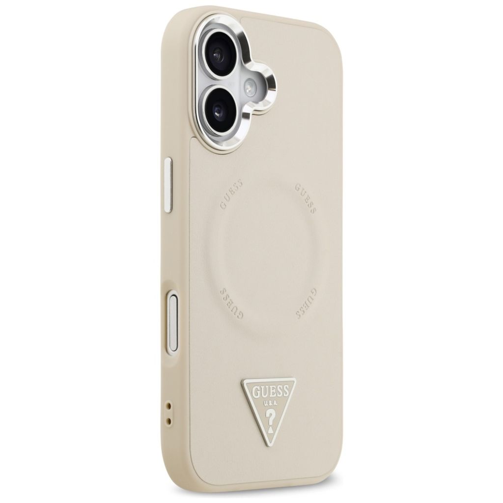 Guess Triangle Logo MagSafe -kuori till iPhone 17 - Beige