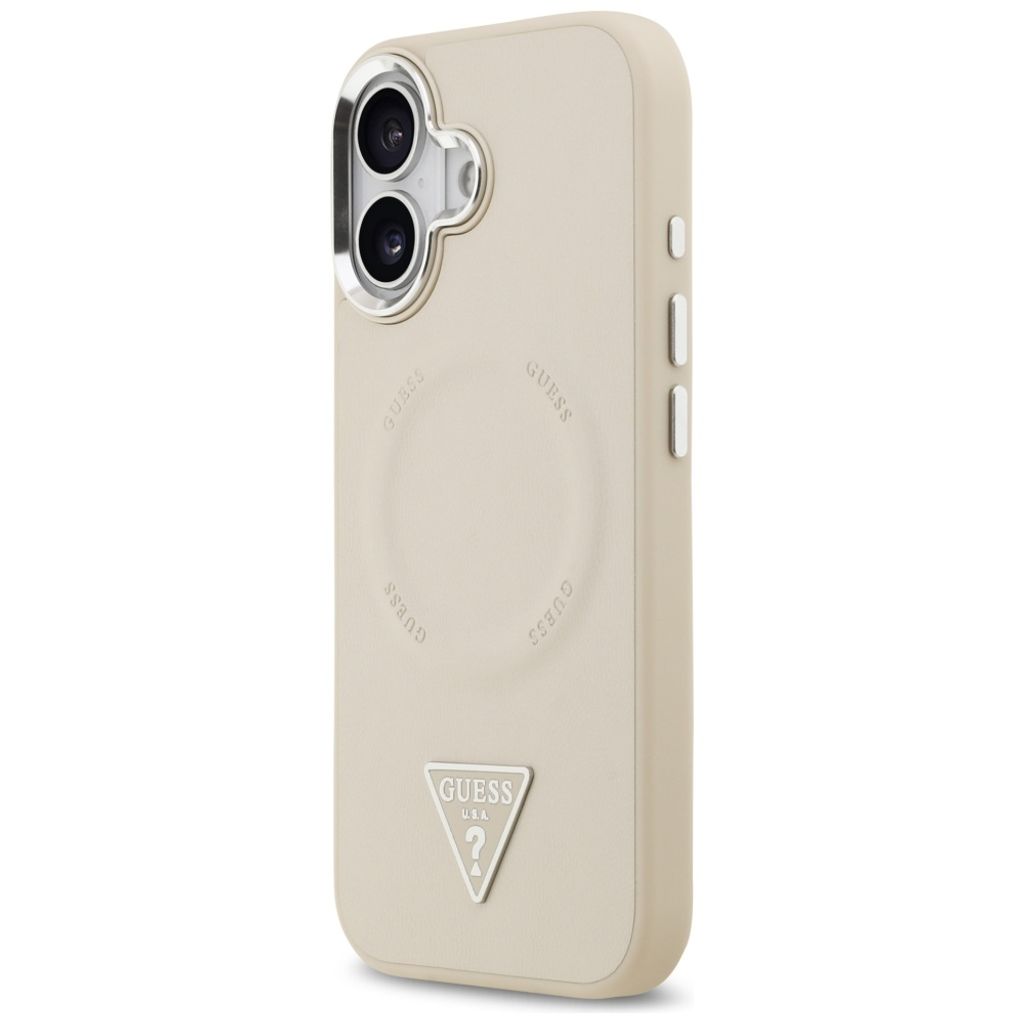 Guess Triangle Logo MagSafe -kuori till iPhone 17 - Beige