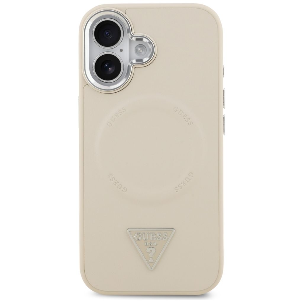 Guess Triangle Logo MagSafe -kuori till iPhone 17 - Beige