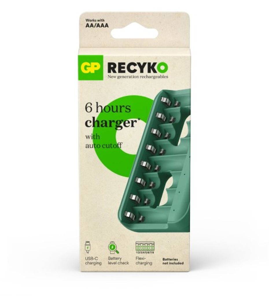 GP ReCyko USB-Ladegerät mit 8 Ladekanälen (AA/AAA)