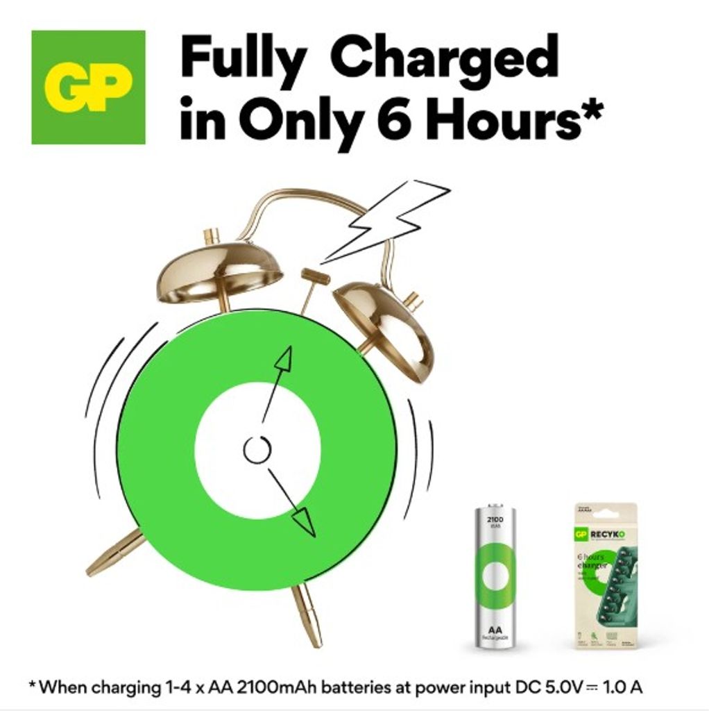 GP ReCyko USB-Ladegerät mit 8 Ladekanälen (AA/AAA)